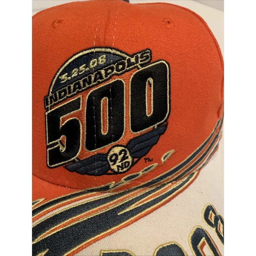 2008‎ Indianapolis 500 Event Splash Orange And White Hat 92nd Adjustable New